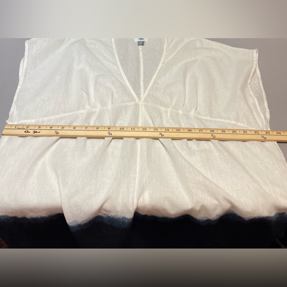 Old Navy Swim Cover Dress Womens Large Ombre Linen Blend Tasseled Beach Vacation - Picture 7 of 9